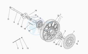 California 1100 Stone Stone drawing Front wheel