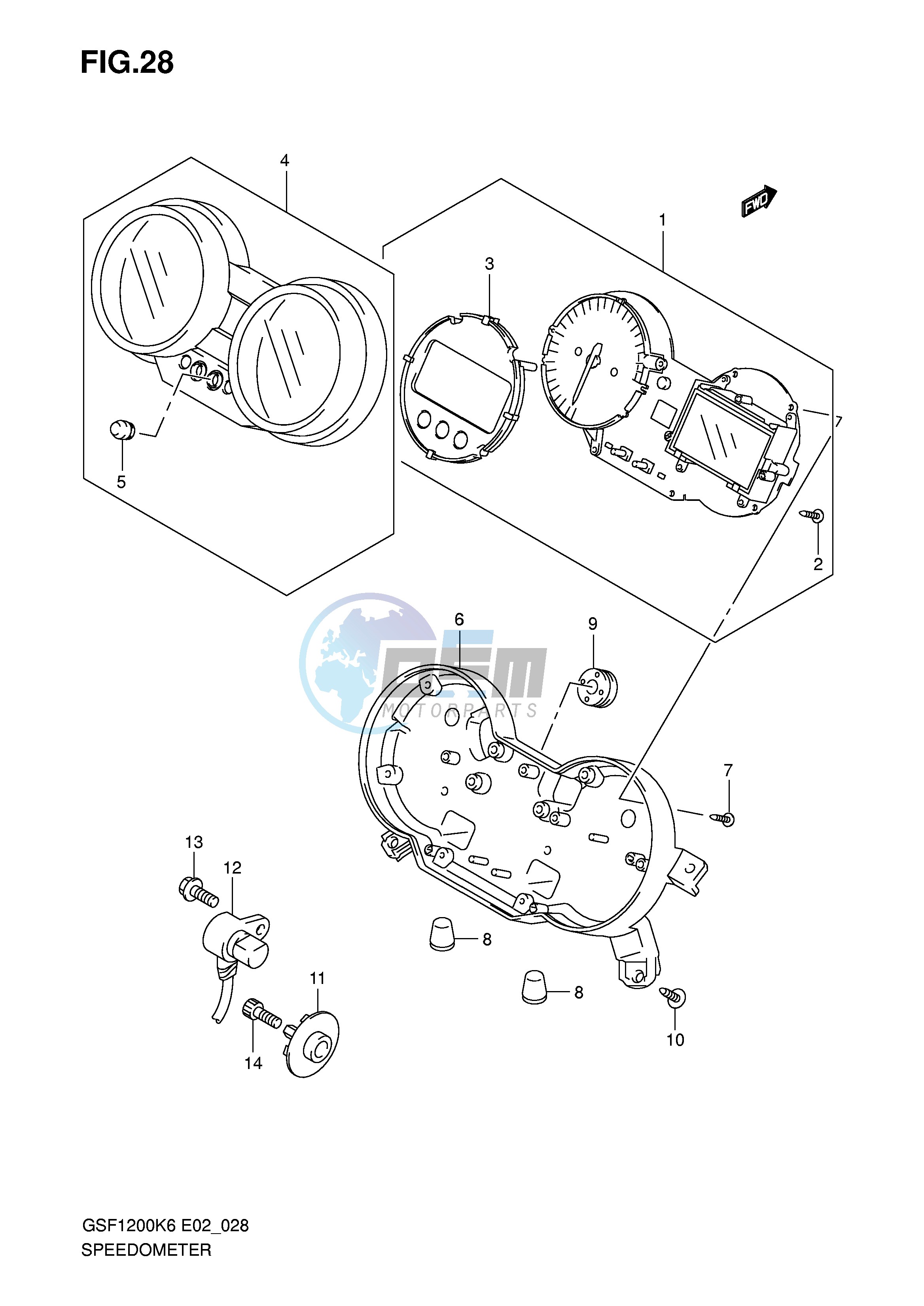 SPEEDOMETER (GSF1200SK6 SAK6)