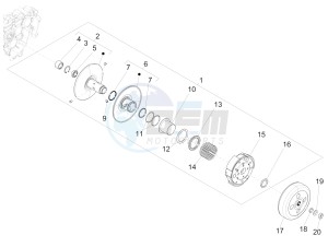 Liberty 125 iGet 4T 3V ie ABS (APAC) drawing Driven pulley