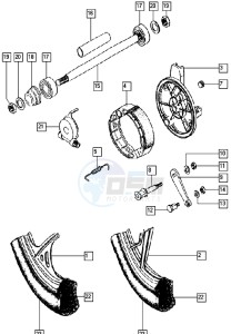 QUADRO_E-START_25-45kmh_K1-K7 50 K1-K7 drawing Front wheel