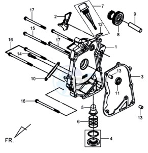 MIO 100 drawing CRANKCASE RIGHT / START MOTOR