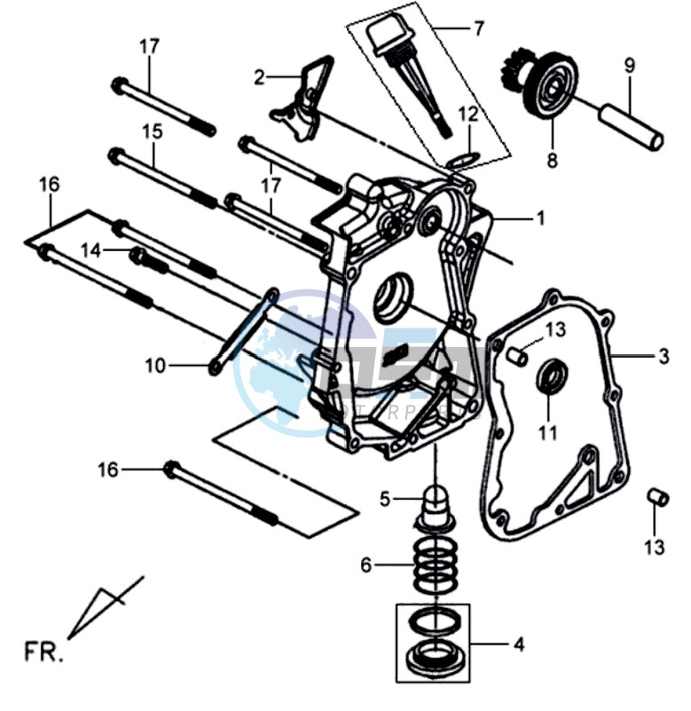 CRANKCASE RIGHT / START MOTOR