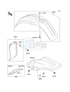 KX85/KX85-<<II>> KX85ADF EU drawing Fenders