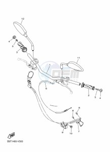 MT-03 MTN320-A (B6WB) drawing STEERING HANDLE & CABLE