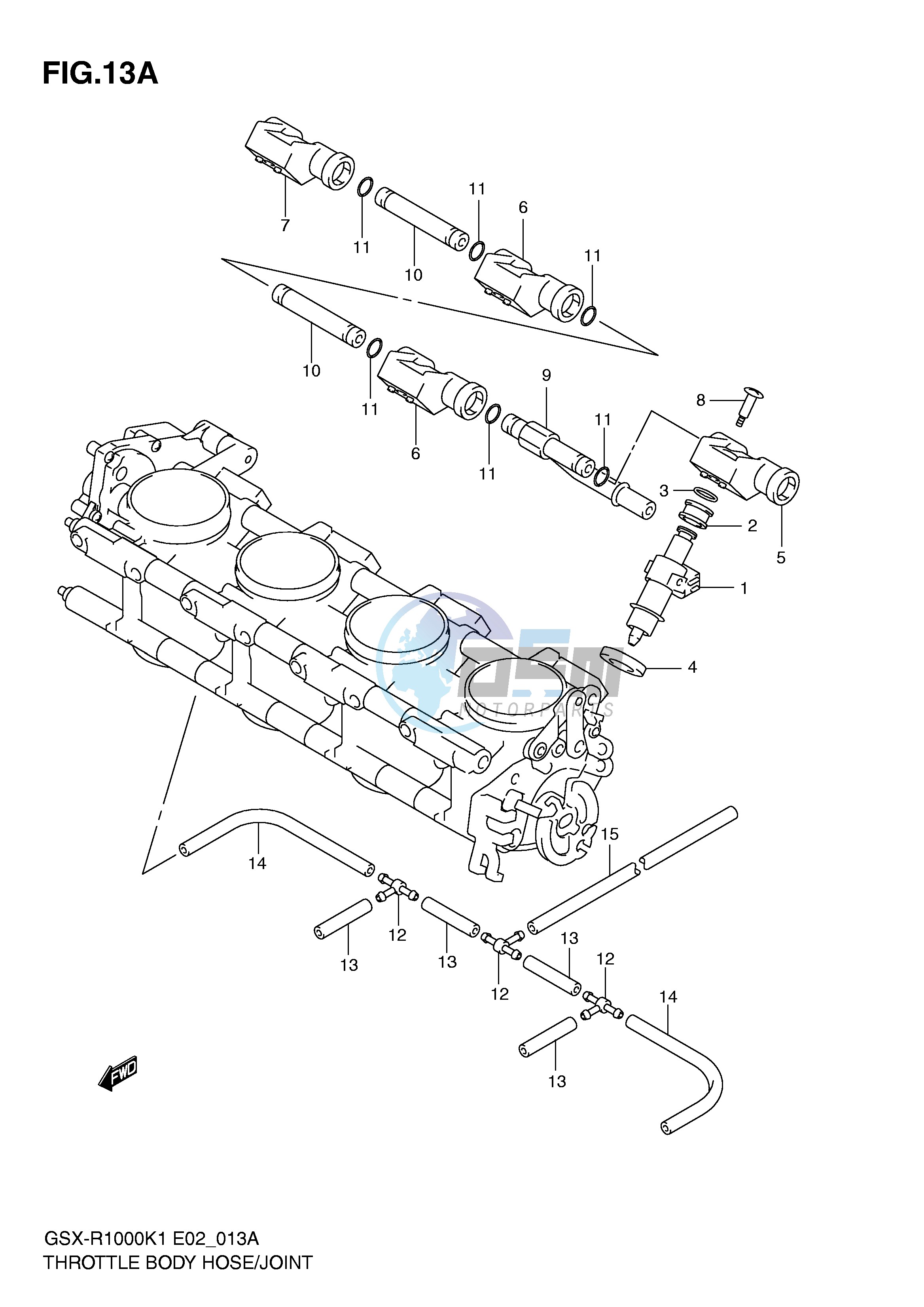 THROTTLE BODY HOSE JOINT (GSX-R1000K2)