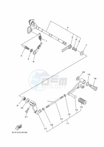 YZF250-A (B1X1) drawing SHIFT SHAFT