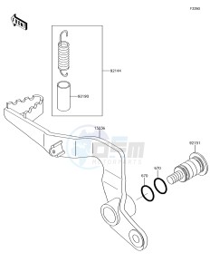 KX65 KX65AFF EU drawing Brake Pedal