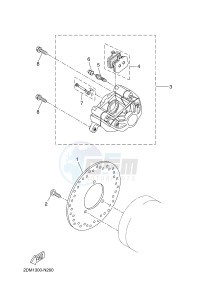 YP125R X-MAX125 X-MAX (2DME 2DME 2DME) drawing REAR BRAKE CALIPER