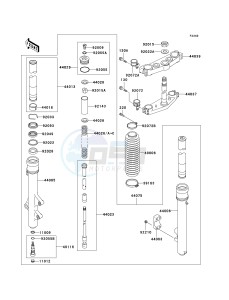 KDX200 H (H6F) 80 H6F drawing FRONT FORK