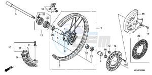 CRF450XB drawing FRONT WHEEL