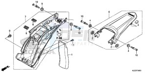 CRF250LE CRF250L Korea - (KO) drawing REAR FENDER