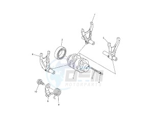 WR F 250 drawing SHIFT CAM AND FORK