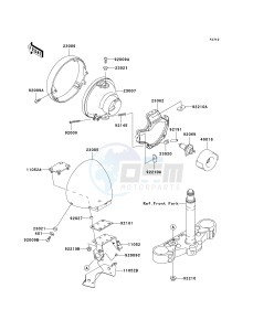 VN 1600 F [VULCAN 1600 MEAN STREAK] (6F) F6F drawing HEADLIGHT-- S- -