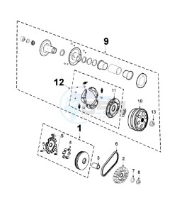 DJANGO 125 HERITAGE drawing CLUTCH