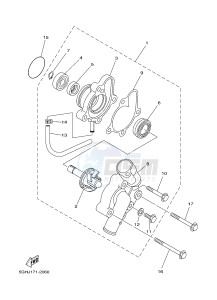 YFM450FWAD YFM45FGPAD GRIZZLY 450 EPS (1CTU 1CTV) drawing WATER PUMP