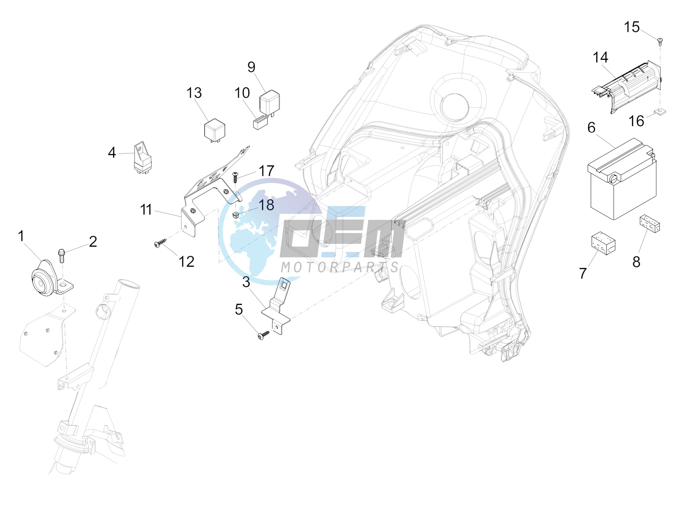 Remote control switches - Battery - Horn