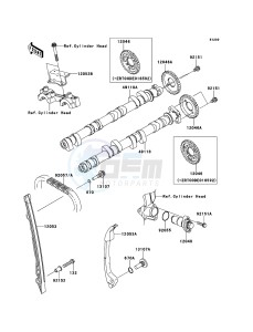 Z1000_ABS ZR1000EAF FR GB XX (EU ME A(FRICA) drawing Camshaft(s)/Tensioner