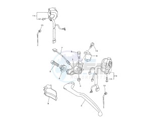 WR F 450 drawing HANDLE SWITCH AND LEVER