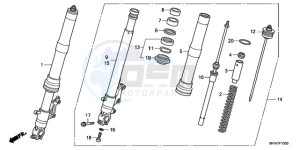 CB1000R9 France - (F / CMF) drawing FRONT FORK