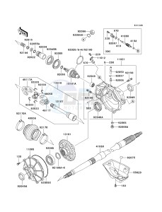 KVF 400 A [PRAIRIE 400 4X4] (A2) [PRAIRIE 400 4X4] drawing DRIVE SHAFT -- REAR- -