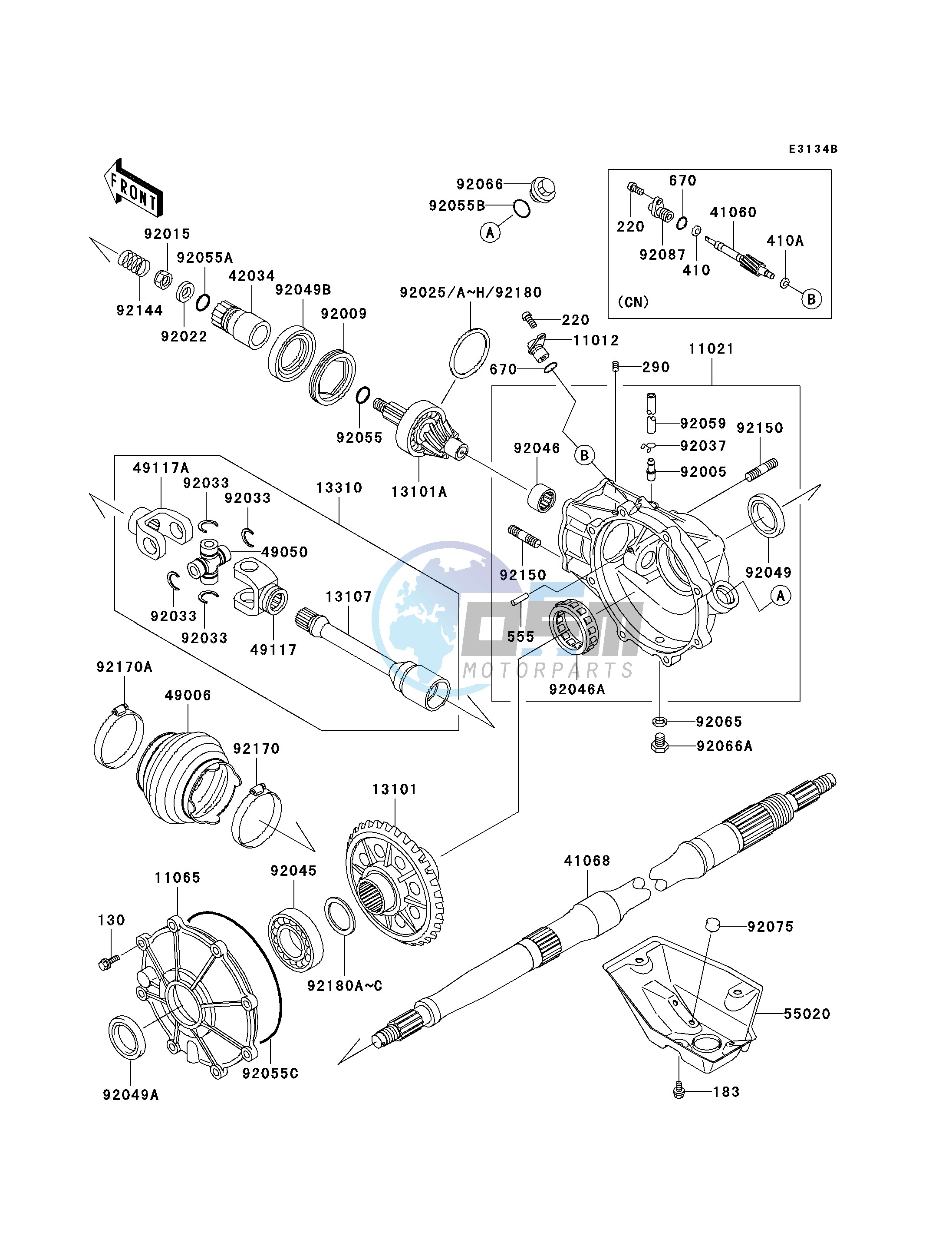 DRIVE SHAFT -- REAR- -