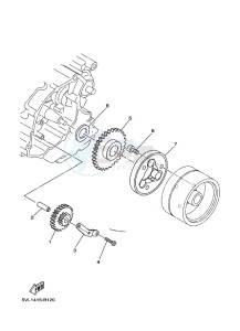 YB125 (2CSD) drawing STARTER CLUTCH