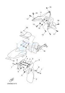 YPR125R XMAX 125 EVOLIS 125 (2DM3) drawing FENDER