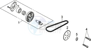 JOYRIDE S 125I (LF12W2-EU) (L7-L9) drawing OIL PUMP / DRIVE BELT OIL PUMP