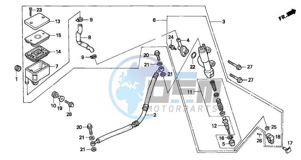 RR. BRAKE MASTER CYLINDER