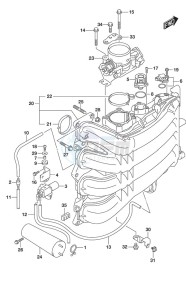 DF 200A drawing Intake Manifold/Throttle Body