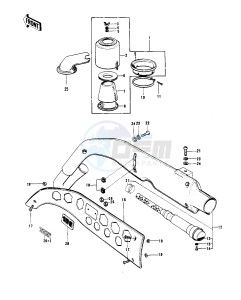 G4 TR (D-E) 100 drawing AIR CLEANER_MUFFLER -- 74-75- -