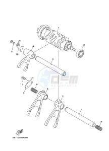 MTN1000 MTN-1000 MT-10 (B67G) drawing SHIFT CAM & FORK