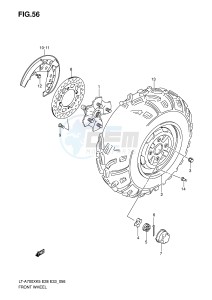 LT-A700X (E28-E33) drawing FRONT WHEEL