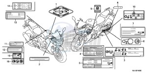 CBR500RAF CBR500R UK - (E) drawing CAUTION LABEL