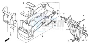 CB1300F1 CB1300SUPER FOUR drawing REAR FENDER (CB1300A/SA)