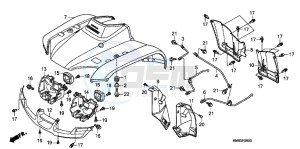 TRX250TMB drawing FRONT FENDER