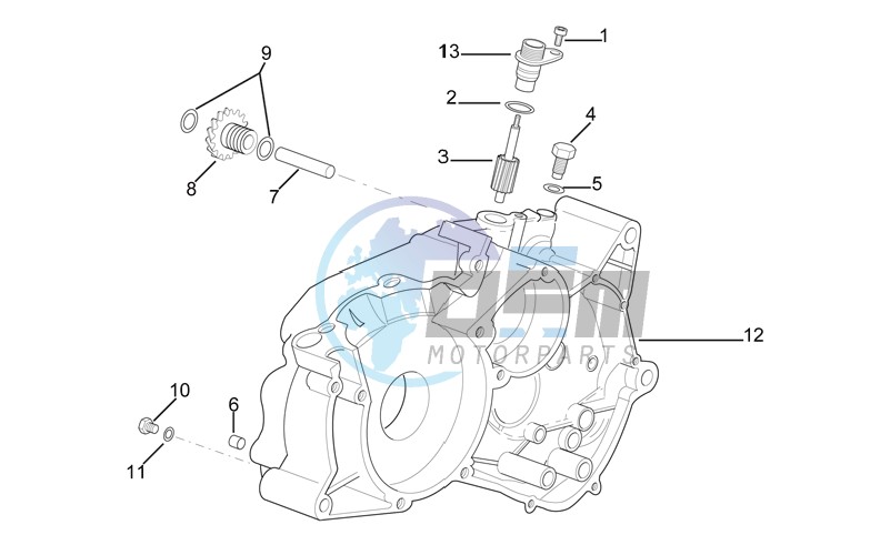 Left crankcase