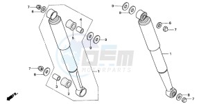 C50 drawing REAR CUSHION (C50SP/C50ST)