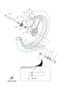 WR125X (22B8 22B8 22B8) drawing FRONT WHEEL