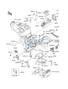 ZX 1200 B [NINJA ZX-12R] (B1-B4) [NINJA ZX-12R] drawing FRAME FITTINGS