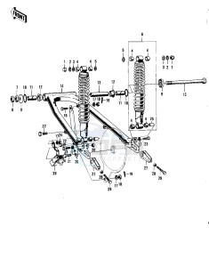 F81 M drawing SWING ARM SHOCK ABSORBERS