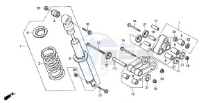 XR80R drawing REAR CUSHION