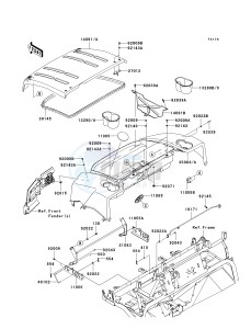 KAF 950 G [MULE 4010 TRANS4X4 DIESEL] (G9F-GAF) G9F drawing FENDERS