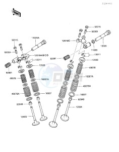 KL 250 D [KLR250] (D2-D3) [KLR250] drawing ROCKER ARMS_VALVES