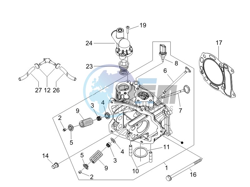 Cilinder head unit - Valve