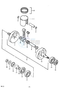 RM125 (N-T) drawing CRANKSHAFT