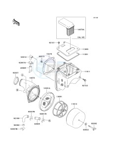 KLX 300 A [KLX300R] (A6F-A7A) A7F drawing AIR CLEANER