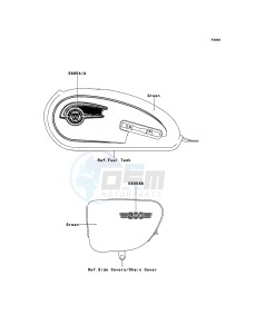 W800 EJ800ABF GB XX (EU ME A(FRICA) drawing Decals(Green)