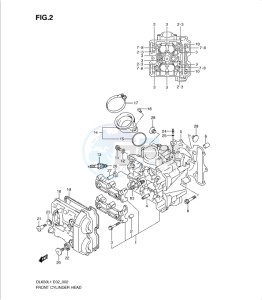 DL650 drawing FRONT CYLINDER HEAD