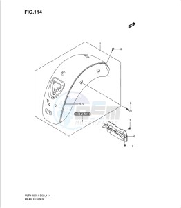 VLR1800 drawing REAR FENDER (VLR1800TL1 E2)